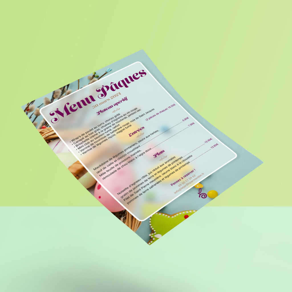 Menu pour Pâques